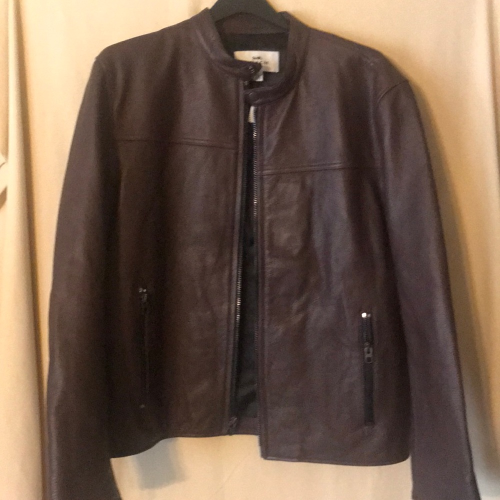 COACH men’s Leather RACER jacket NEW & AUTHENTIC